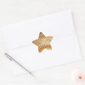 Sticker Étoile Baseball Blanc Vintage couture rouge (Enveloppe)
