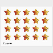 Sticker Étoile Basket-ball Jaune Orange (Feuille)