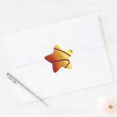 Sticker Étoile Basket-ball Jaune Orange (Enveloppe)