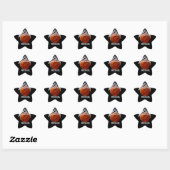 Sticker Étoile Basket-ball Votre nom (Feuille)