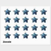Sticker Étoile Basket bleu (Feuille)