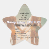 Sticker Étoile Beach Wedding Boarding Pass Romantic  (Devant)