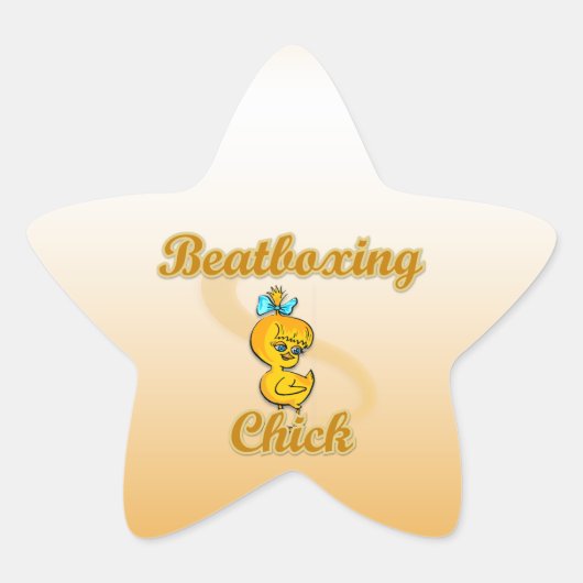 Sticker Étoile Beatboxing Chick (Devant)