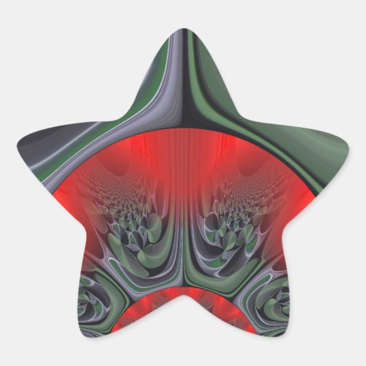 Sticker Étoile Beau Rouge Aurora Art Imprimer (Devant)