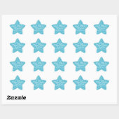 Sticker Étoile Bébé Bleu Confetti Baptême Christening Favoriser (Feuille)