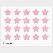 Sticker Étoile Bébé rose Confetti Baptême Christening Favoriser (Feuille)