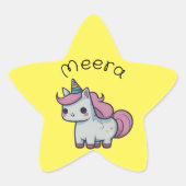 Sticker Étoile Bébé Unicorn (Devant)