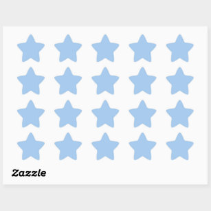 Sticker Étoile Bébé yeux bleus (couleur solide)