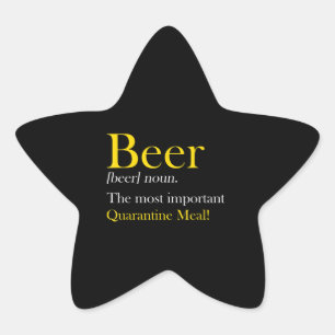 Sticker Étoile Beer Lover Bière Le Repas Le Plus Important