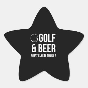Sticker Étoile Beer Lover Golf Et Bière