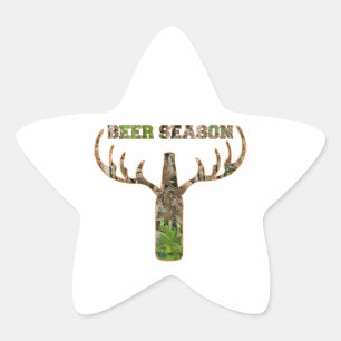 Sticker Étoile Beer Season Hunting Season Venin For Hunter