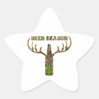 Sticker Étoile Beer Season Hunting Season Venin For Hunter