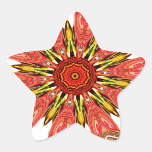 Sticker Étoile Belle belle asiatique traditionnelle motif
