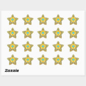 Sticker Étoile Belle conception graphique extraordinaire jaune or (Feuille)