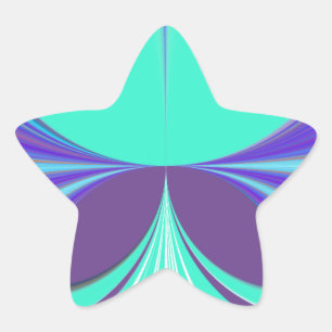 Sticker Étoile Belle extraordinaire Motif Cyan Motif Motif