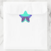 Sticker Étoile Belle extraordinaire Motif Cyan Motif Motif (Sac)