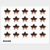 Sticker Étoile Belle impression d'art de Flamme Abstraite (Feuille)