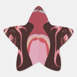 Sticker Étoile Belle Motif Maroon Africain Design d'impression