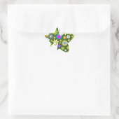 Sticker Étoile Belles fleurs fantaisistes aux ailes de papillon A (Sac)