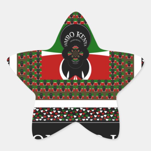 Sticker Étoile Bienvenue sur Magical Kenya : Hakuna Matata (Devant)