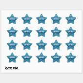 Sticker Étoile Bijoux Aqua Blue Glittery Glitz (Feuille)