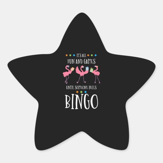 Sticker Étoile Bingo Player, Flamingo, Bingo Balls (Devant)