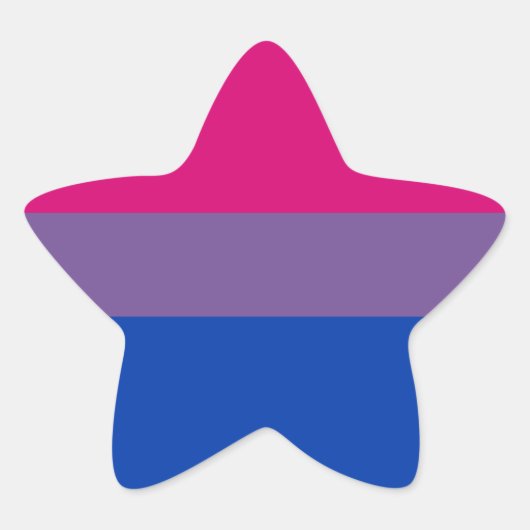 Sticker Étoile Bisexual pride (Devant)