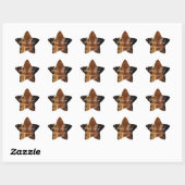 Sticker Étoile Black Brown Gold (Feuille)