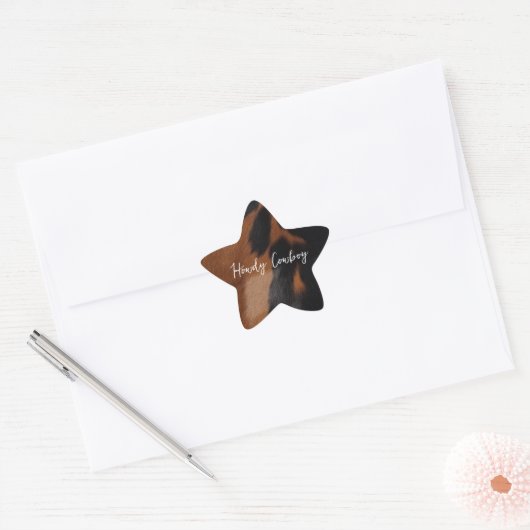 Sticker Étoile Black Brown Gold (Enveloppe)