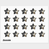 Sticker Étoile Black Gold Western Cowhide (Feuille)