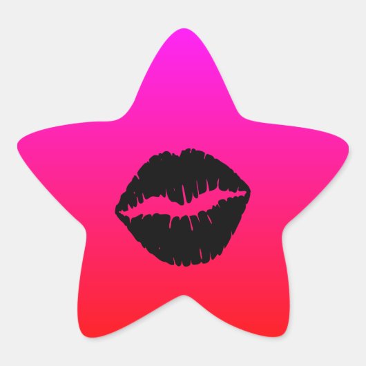 Sticker Étoile Black Smooch (Devant)