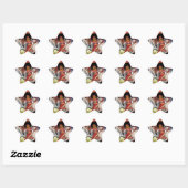 Sticker Étoile blaxploitation afro espion (Feuille)