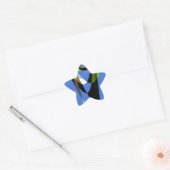 Sticker Étoile Bleu Africain Tribal Motif Motif Art Imprimer (Enveloppe)
