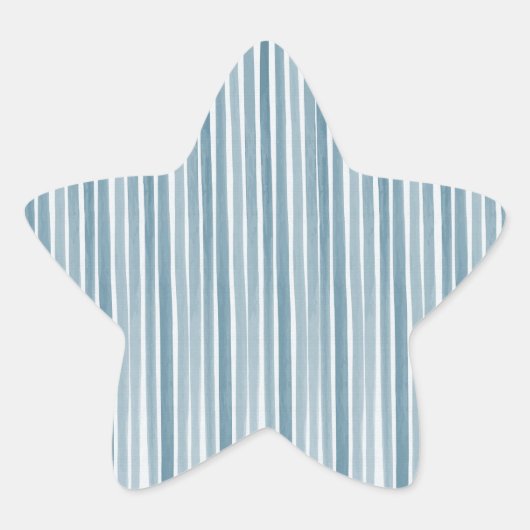 Sticker Étoile Bleu Aquarelle (Devant)