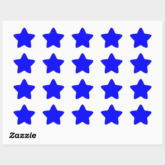 Sticker Étoile Bleu (couleur solide) (Feuille)