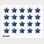 Sticker Étoile Bleu foncé brillant faux parties scintillant scint (Feuille)