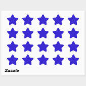 Sticker Étoile Bleu marguerite bleu uni (Feuille)