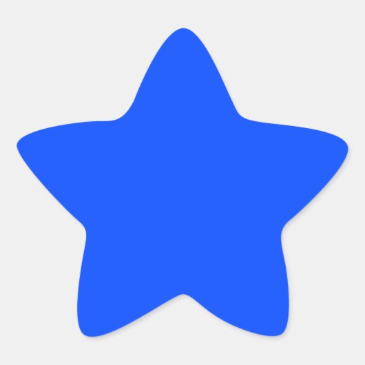 Sticker Étoile Bleu (RYB) (couleur solide) (Devant)