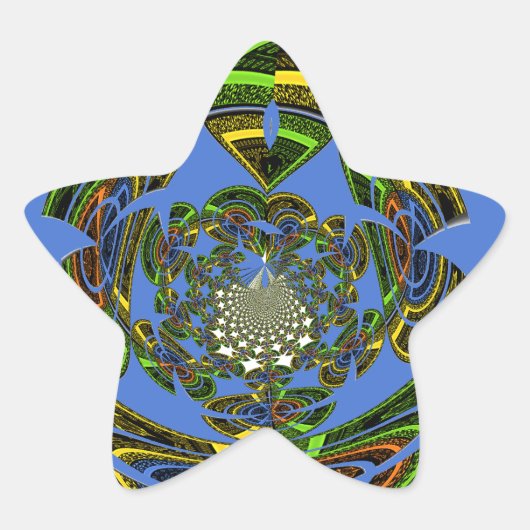 Sticker Étoile Bleu traditionnel (Devant)