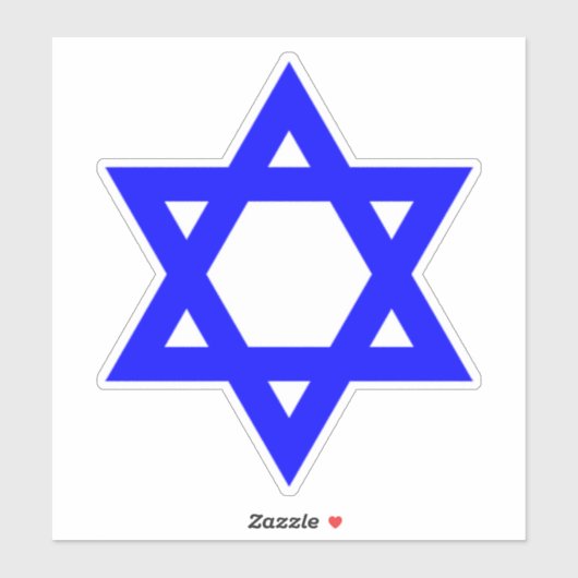 Sticker Étoile bleue de David (Feuille)