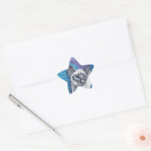 Sticker Étoile Blue Point Siamese Chat (Enveloppe)