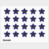 Sticker Étoile Blue Pop Art New York (Feuille)