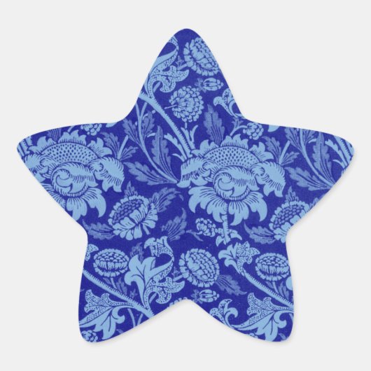 Sticker Étoile Blue Wey par William Morris (Devant)