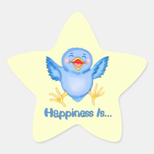 Sticker Étoile Bluebird de bonheur (Devant)