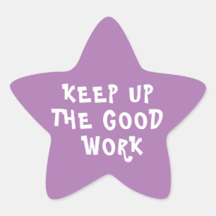 Sticker Étoile Bon Travail Encouragement de l'enseignant pourpre