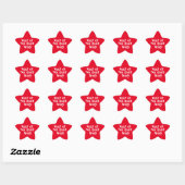 Sticker Étoile Bon Travail Enseignant Encouragement Star Red (Feuille)