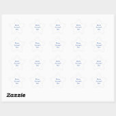 Sticker Étoile Bonne Fête des pères Blue White Classy Cool 2024 (Feuille)