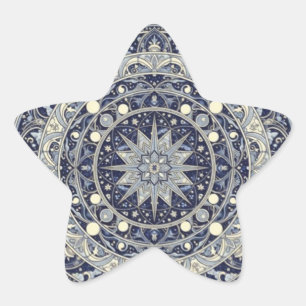 Sticker Étoile Boussole céleste Mandala Art à motif étoile