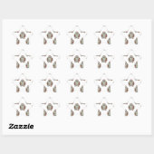 Sticker Étoile Bouton à lèvres adorable (Feuille)