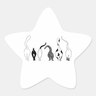 Sticker Étoile Boutons de chat